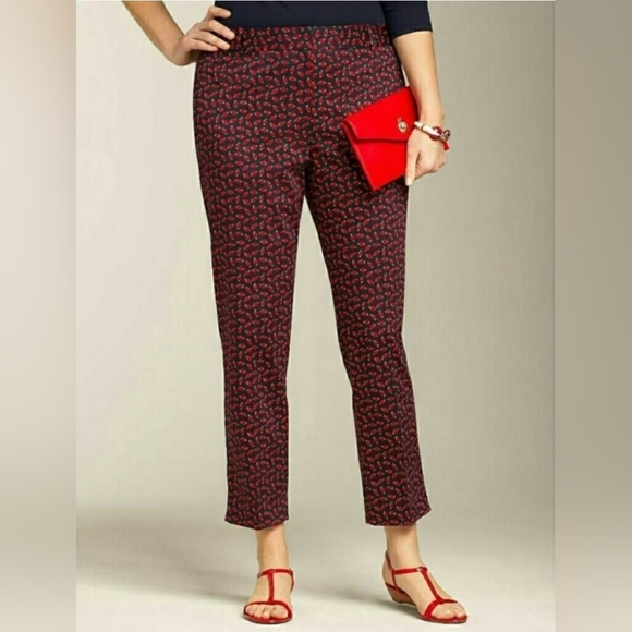 Talbot's Heritage Ladybug Crop Pants, Size 8 - Picture 1 of 12